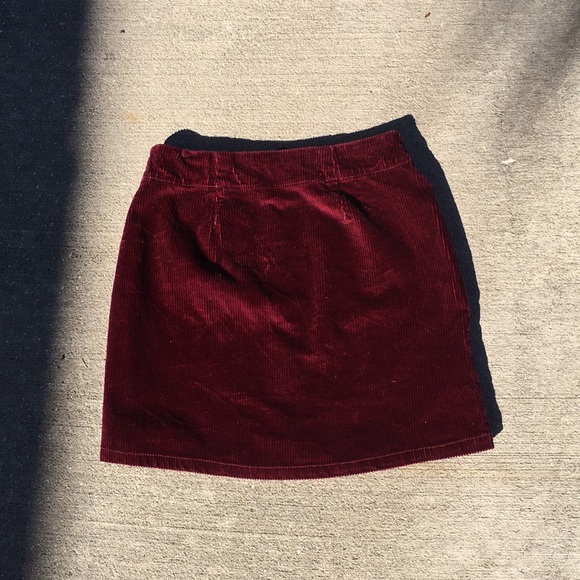 MUDD RED ZIP UP COURDROY MINI SKIRT - Picture 4 of 5